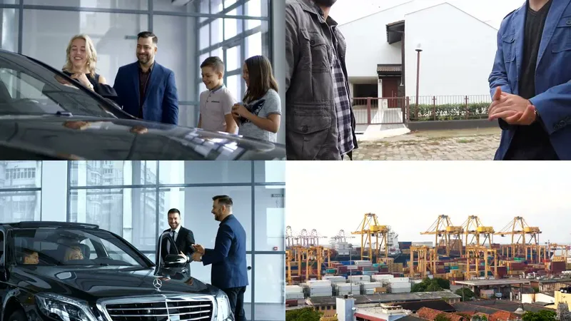 Inspecting the interior of a used car